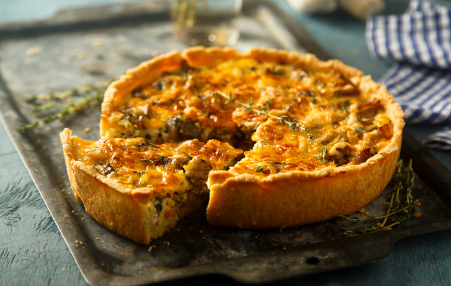 Quiche met pulled deer